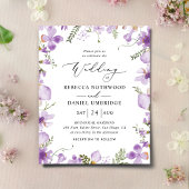 Budget Modern Boho Lavender Wedding Einladung