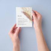 Budget Modern Boho Pink Gold Pampas Grass Flyer (Gruppe)