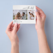 Budget Modern Chic Zwei Foto Save the Date Flyer (Gruppe)