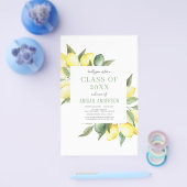 Budget Modern Class of 2023 Lemon Einladung Flyer (Einzeln)