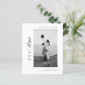 BUDGET Modern Clean Black and White Photo Wedding (Stehend Vorderseite)