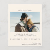 Budget Modern Couple Two Foto Rettete unser Datum (Rückseite)