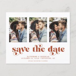 Budget Modern Earth Tones 3 Foto Save the Date