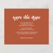 Budget Modern Earth Tones Foto Save the Date (Rückseite)