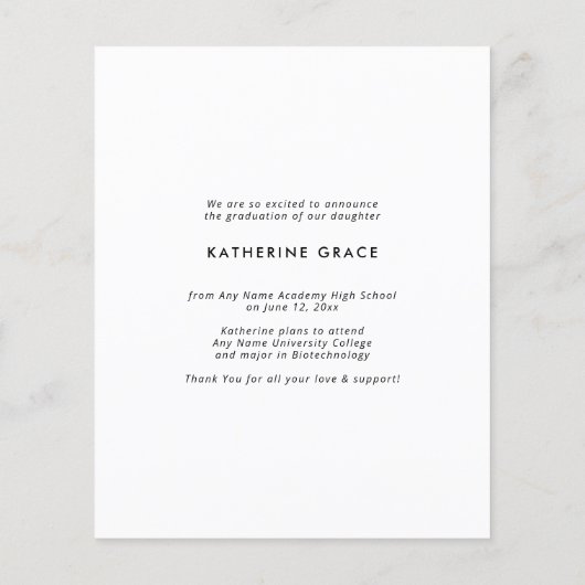 BUDGET Modern Elegantes rosa Script Abschluss Foto (Rückseite)