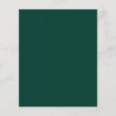 Budget Modern Emerald Wedding Einladung (Rückseite)