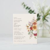 Budget Modern Fall Floral Elfenbein Hochzeit (Stehend Vorderseite)