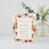 Budget Modern Fall Floral Elfenbein Hochzeit (Stehend Vorderseite)