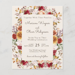 Budget Modern Fall Floral Elfenbein Hochzeit