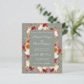 Budget Modern Fall Floral Sage Grüne Hochzeit (Stehend Vorderseite)