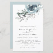 Budget Modern Florals Weihnachtsfeier Einladung (Vorne/Hinten)