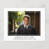 Budget Modern Foto Abschluss Einladung (Vorderseite)