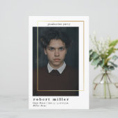 Budget Modern Foto Abschluss Einladung (Stehend Vorderseite)