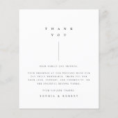 Budget Modern Foto Collage Hochzeit Danke Karte (Rückseite)