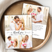 Budget Modern Foto Collage Hochzeit Danke Karte