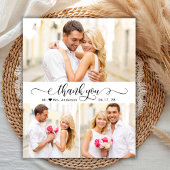 Budget Modern Foto Collage Hochzeit Danke Karte