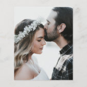 Budget Modern Foto Save the Date Karte (Rückseite)