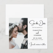 Budget Modern Foto Save the Date Karte (Vorne/Hinten)