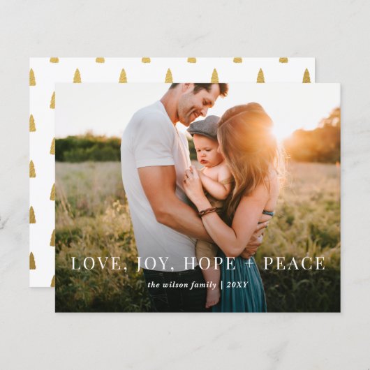 Budget Modern Foto-Urlaubskarte (Vorne/Hinten)