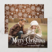 Budget Modern FOTO Weihnachtskarte Postkarte (Vorne/Hinten)