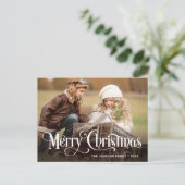 Budget Modern FOTO Weihnachtskarte Postkarte (Stehend Vorderseite)