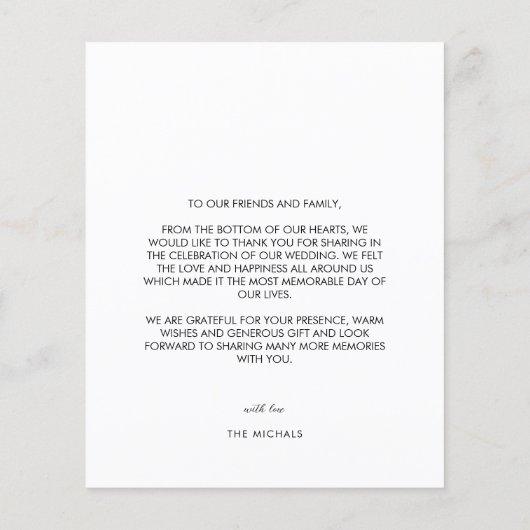 Budget Modern Full Foto Wedding Vielen Dank Flyer (Hinten)