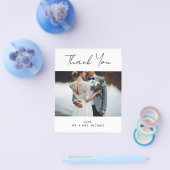Budget Modern Full Foto Wedding Vielen Dank Flyer (Einzeln)