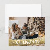 Budget Modern Gold Frohe Weihnachten (Vorne/Hinten)