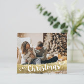 Budget Modern Gold Frohe Weihnachten (Stehend Vorderseite)