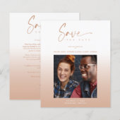 Budget Modern Gradient Minimalist Photo Couple (Vorne/Hinten)