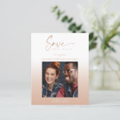 Budget Modern Gradient Minimalist Photo Couple (Stehend Vorderseite)