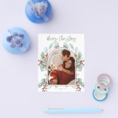 BUDGET Modern Greenery Weihnachtskarte Flyer (Einzeln)