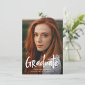 Budget Modern Letters Simple 4 Foto Abschluss Ankündigung (Stehend Vorderseite)