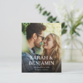Budget Modern M Foto Vertikal Chic Save the Date (Stehend Vorderseite)