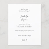 Budget Modern M Foto Vertikal Chic Save the Date (Rückseite)