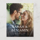 Budget Modern M Foto Vertikal Chic Save the Date (Vorderseite)