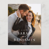 Budget Modern M Foto Vertikal Chic Save the Date (Vorderseite)