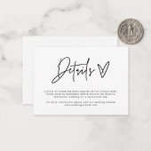 Budget Modern minimale Umschließungskarte Details  Mitteilungskarte (Vorderseite/Rückseite Beispiel)