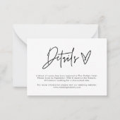 Budget Modern minimale Umschließungskarte Details  Mitteilungskarte (Vorderseite)