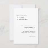 Budget Modern Minimalist Boho Photo Wedding Einladung (Rückseite)
