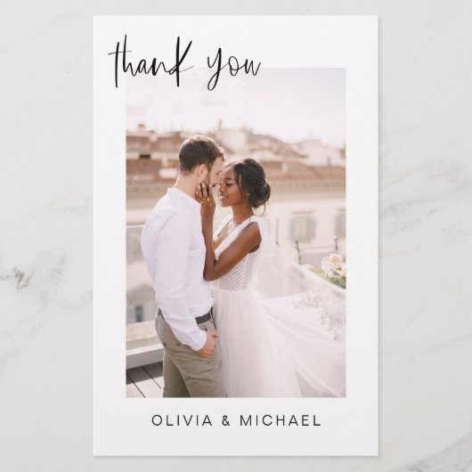 Budget Modern Minimalistisch Dankeschön Karten (Vorderseite)