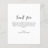 Budget Modern Minimalistisch Dankeschön Karten (Rückseite)