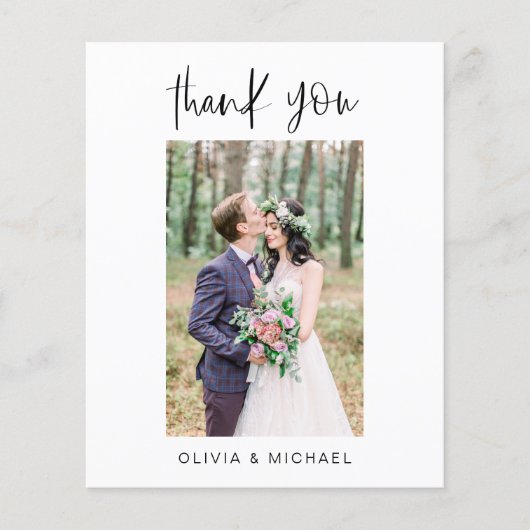 Budget Modern Minimalistisch Dankeschön Karten (Vorderseite)