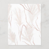 Budget Modern Pampas Grass Floral Save the Date Flyer (Hinten)