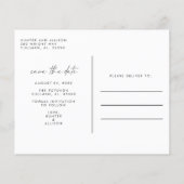 Budget Modern Photo Save the Date PostCard Flyer (Hinten)