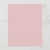 Budget Modern Pink Florals Skript Hochzeitsdetails (Rückseite)