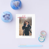 Budget Modern Red Merry Weihnachts-Fotokarte Flyer (Einzeln)