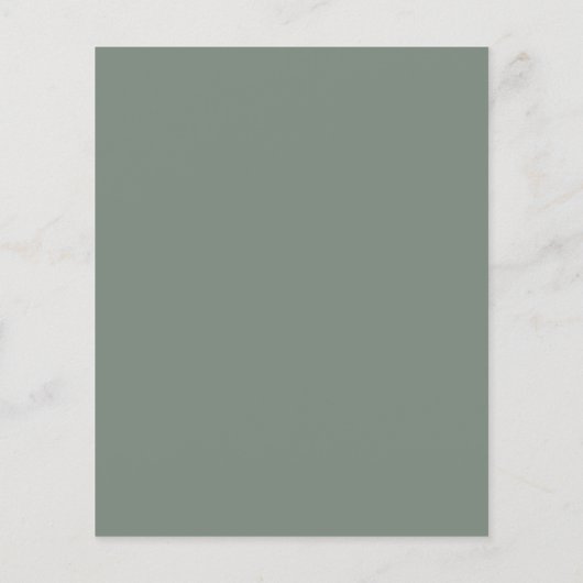 Budget Modern Sage Green Script Wedite Einladung (Rückseite)