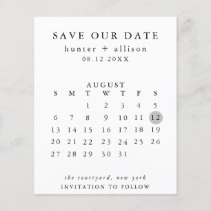 Budget Modern Save the Date Flyer
