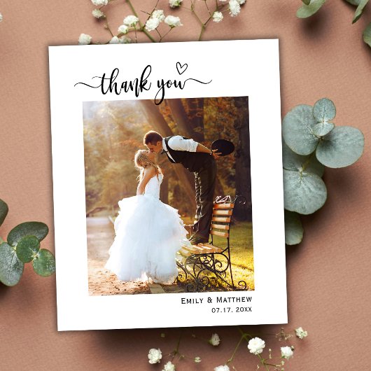 Budget Modern Script 2 Foto Wedding Vielen Dank